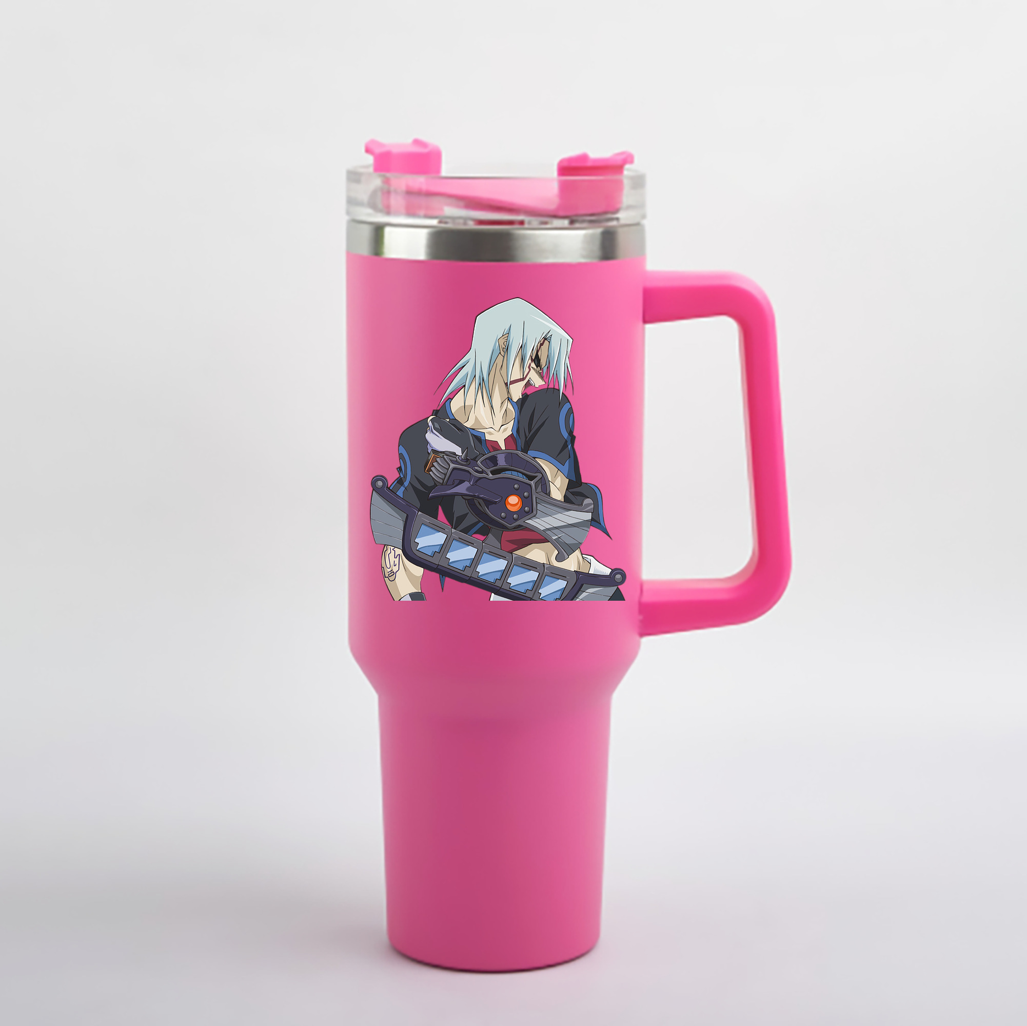 （画像用） 遊☆戯☆王 Yu-Gi-Oh! 1200mL車用タンブラー - クリスタルステッカー（プラスチックストロー付き）